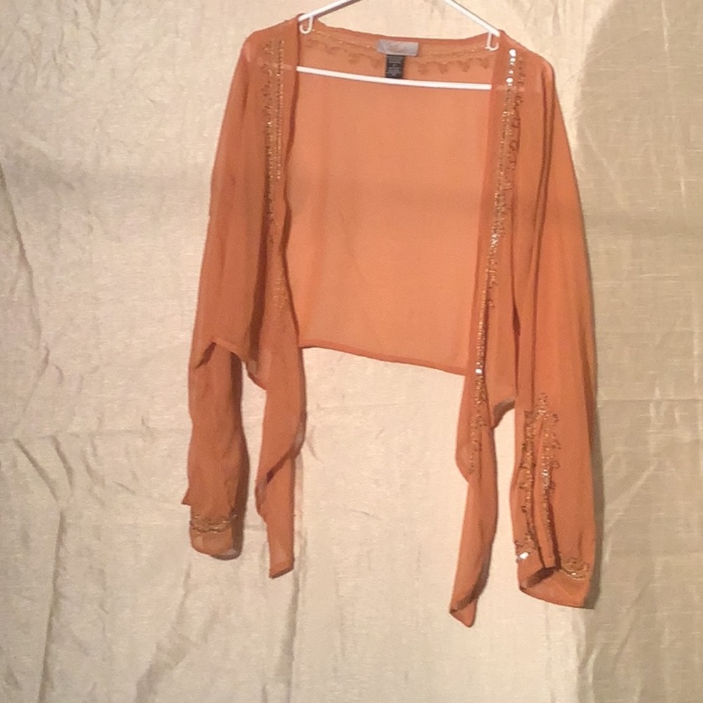Midnight Velvet Orange Wrap Scarf Lightweight Accessory